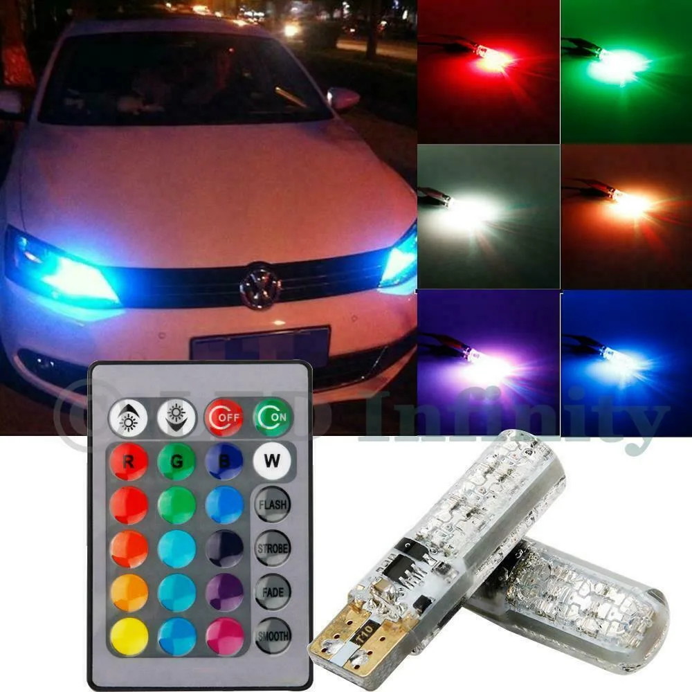 SIMPLEX TECHNOLOGY CO., LIMITED SIMPLEX TECHNOLOGY CO., LIMITED T10 921 194 168 W5W 2825 RGB LED Parking Light Bulb — product photo