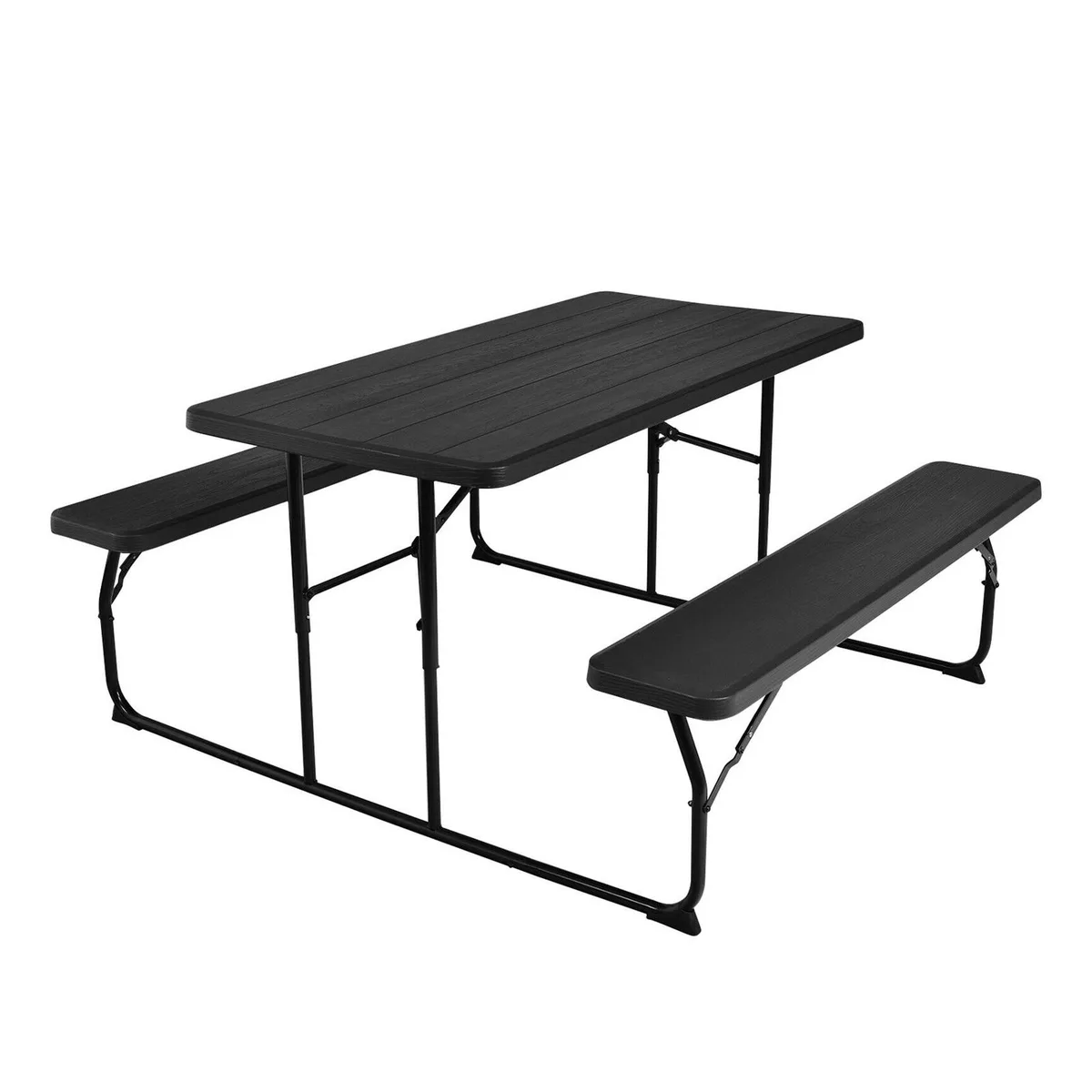 SlickBlue SlickBlue Folding Picnic Table Bench Set 59x54x28.5 Black — product photo