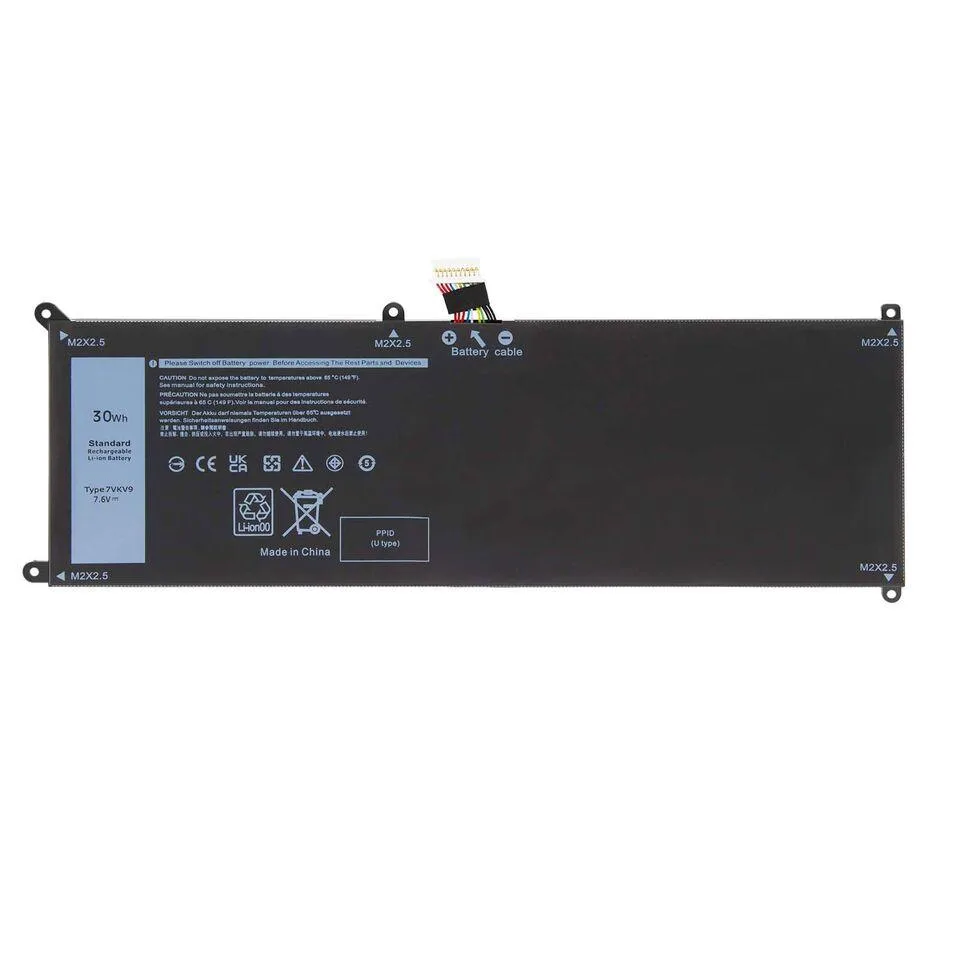 DELL DELL 30Wh 7.6V Lithium-Ion Battery 7VKV9 07VKV9 9TV5X 09TV5X 0V55D0 V55D0 — product photo