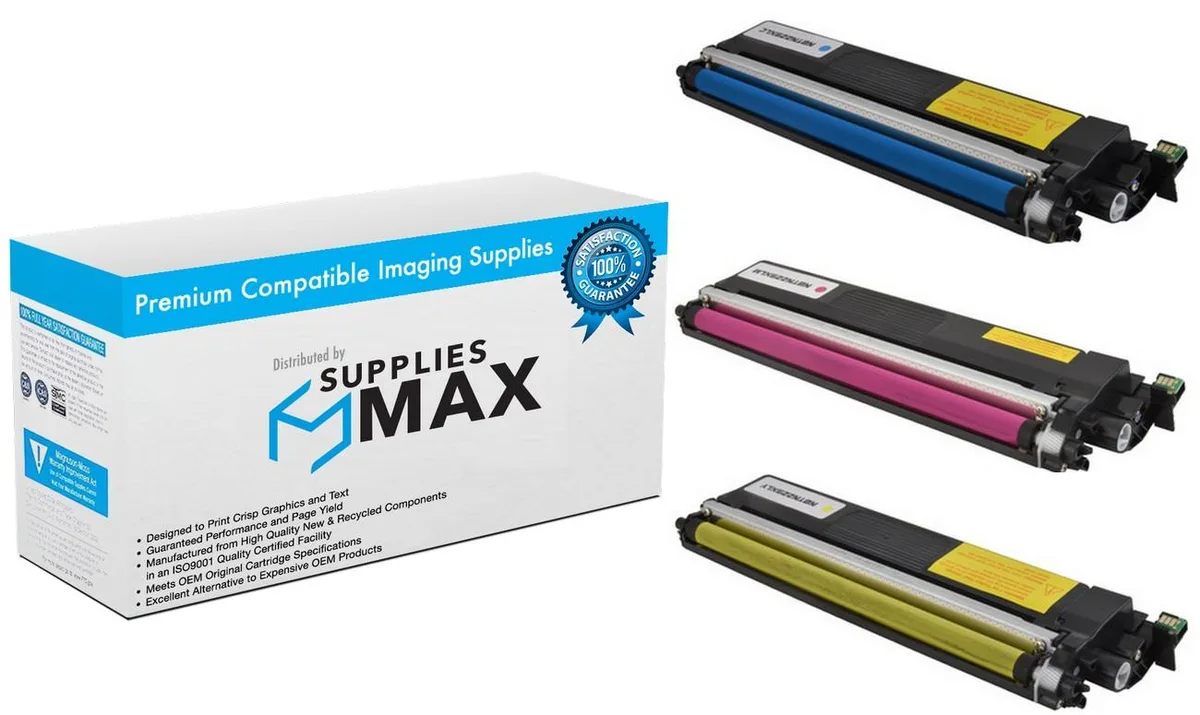 SuppliesMax SuppliesMax BRTTN-229XLCMY High Yield Toner Cartridge Combo Pack (C/M/Y) — product photo