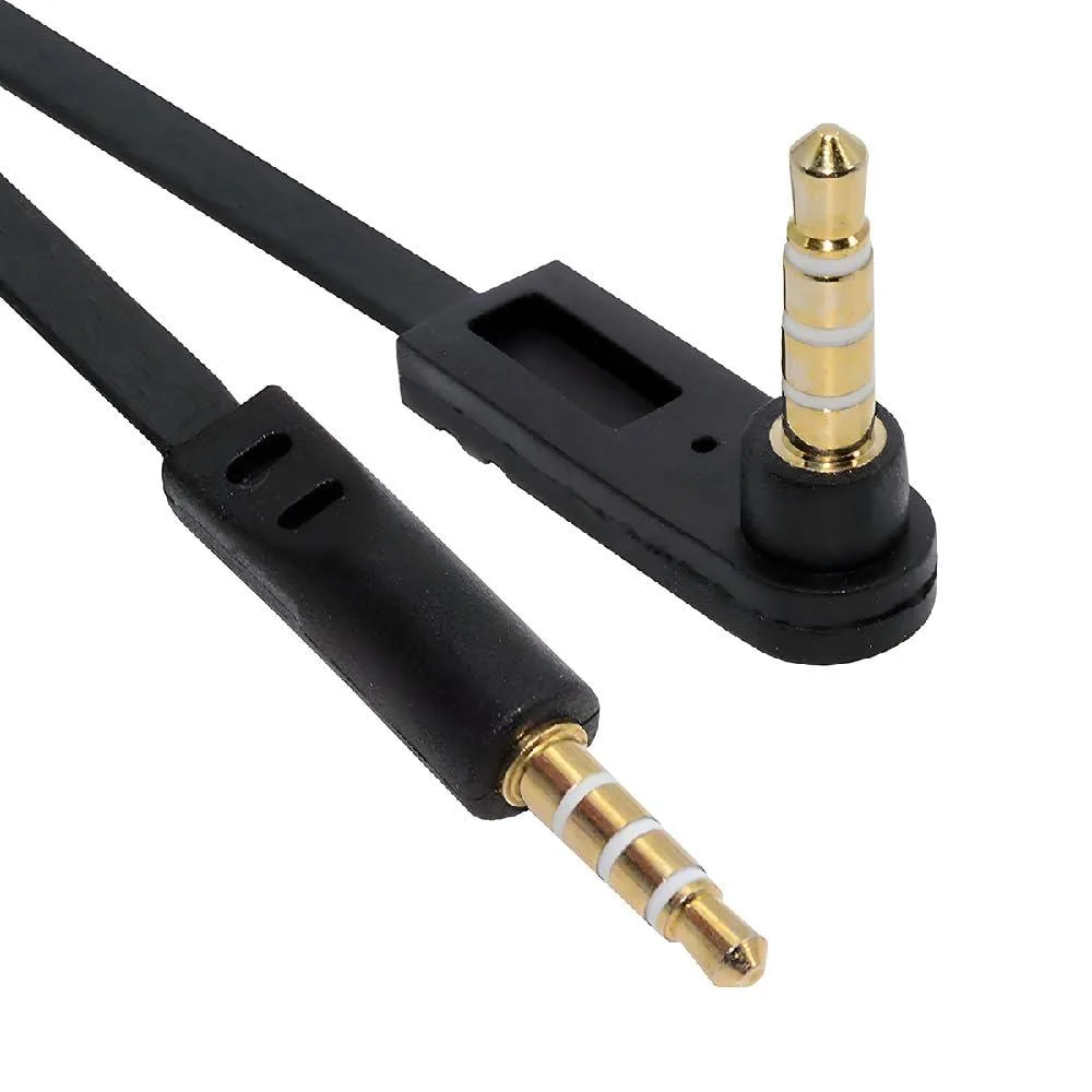 Fervit Fervit 3.5mm 4-Pole Stereo Cable 90° Male-Male 15cm — product photo