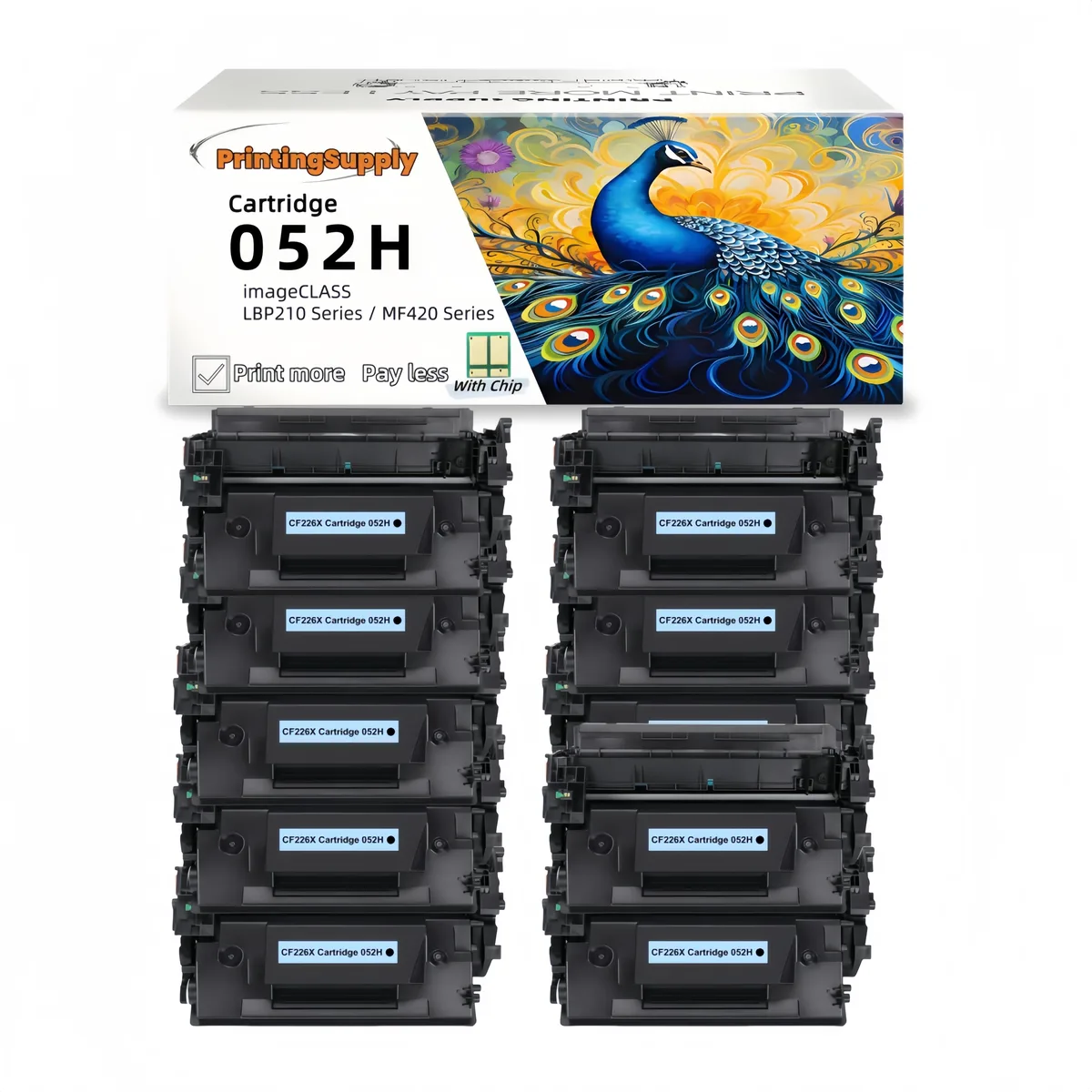 Aster Graphics Inc Aster Graphics Inc 10 Pack 052H Black High-Yield Toner Cartridge — product photo