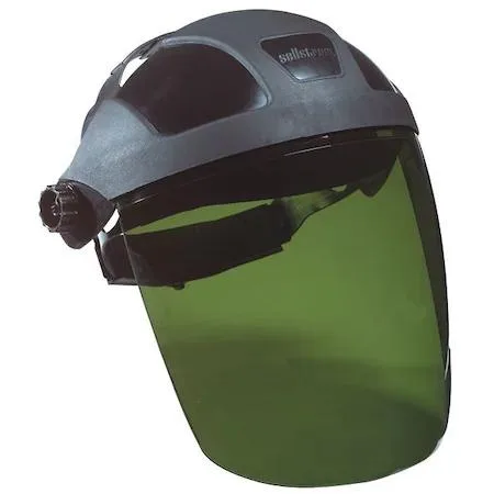 Sellstrom Sellstrom S32050 Ratchet Face Shield Assembly, Green Visor, 9" Height — product photo