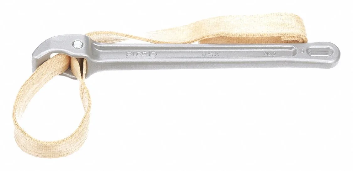 Red steel handle with 30 inch woven nylon strap, 5.5 inch capacity, 11.75 inch length, 1.75 lbs