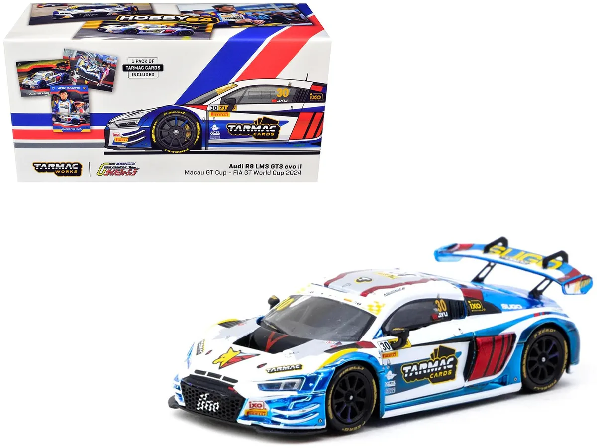 Tarmac Works Tarmac Works Audi R8 LMS GT3 evo II #30 Macau GT Cup 2024 1/64 Diecast Hobby Collectible — product photo