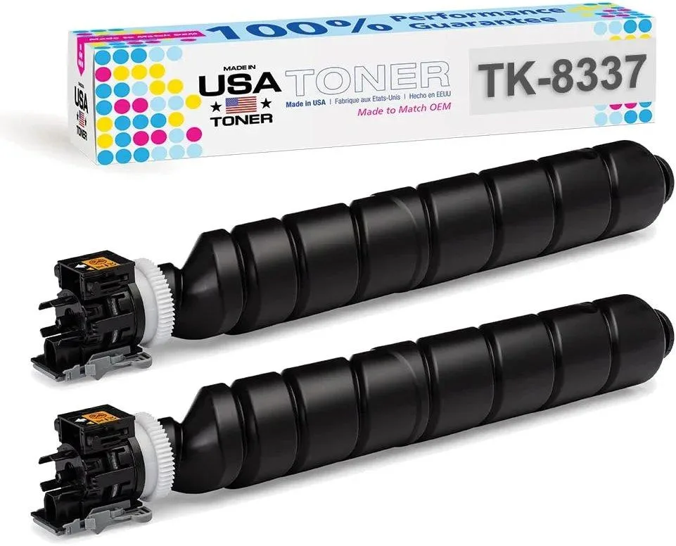 MADE IN USA TONER MADE IN USA TONER Compatible TK-8337K TK-8339K Black 2-Pack toner cartridges — product photo