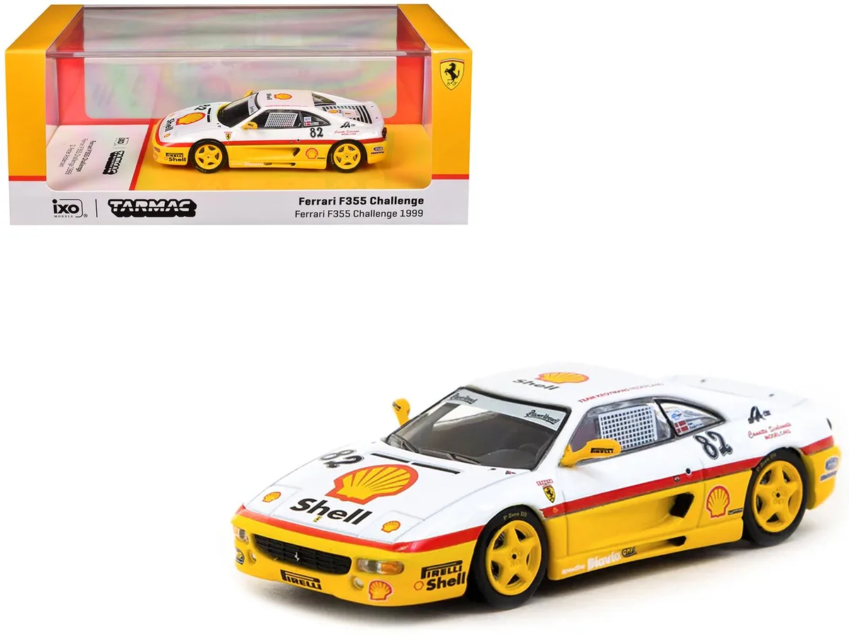 Tarmac Works Tarmac Works Ferrari F355 Challenge #82 Team Kroymans Shell Oil 1999 1/64 Diecast Hobby Collectible — product photo