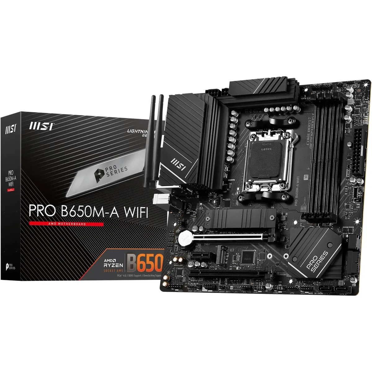 Green rectangular micro-ATX motherboard with silver heatsinks and black PCB