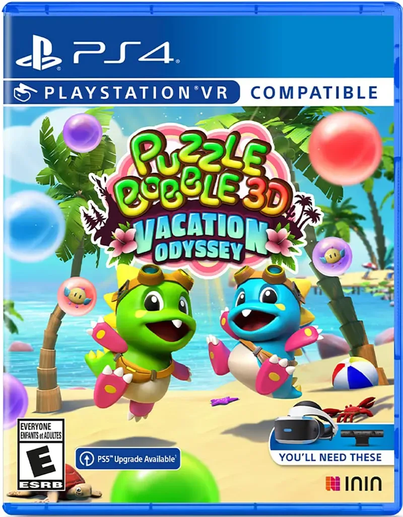 Standard PS4 game case with colourful Puzzle Bobble 3D cover art
