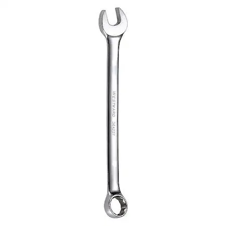 Chrome combination wrench 12 mm open and box ends 15 degree offset