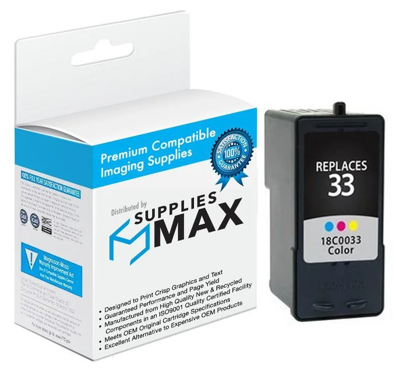 SuppliesMax SuppliesMax Remanufactured Inkjet Cartridge 18C0033 Color 190 Pages — product photo