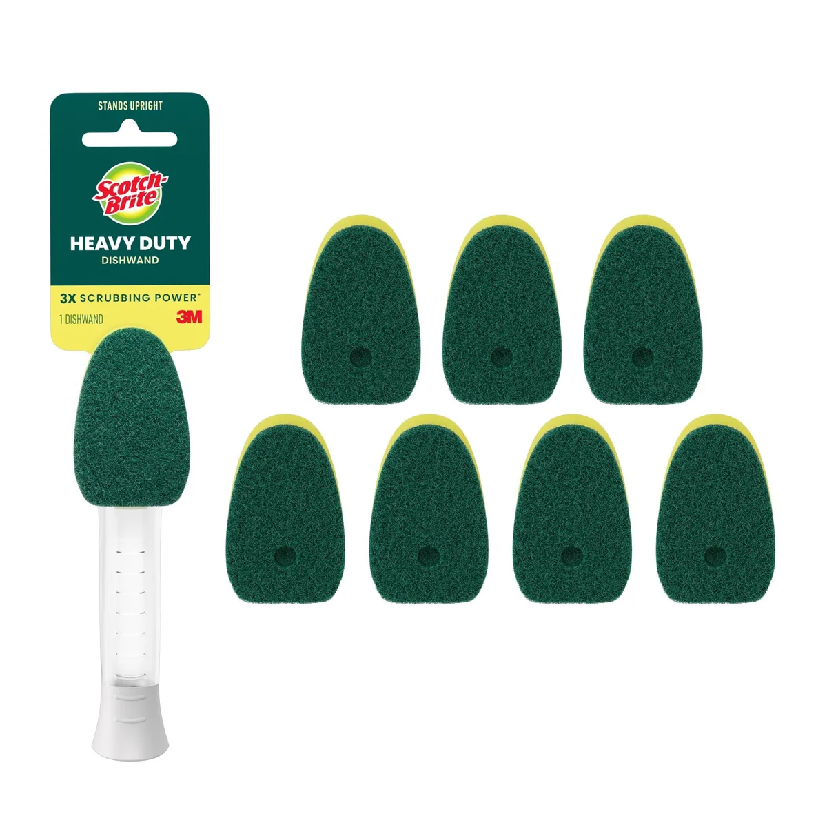  Scotch-Brite Heavy Duty Dishwand Kit 1 Wand 7 Refills — product photo