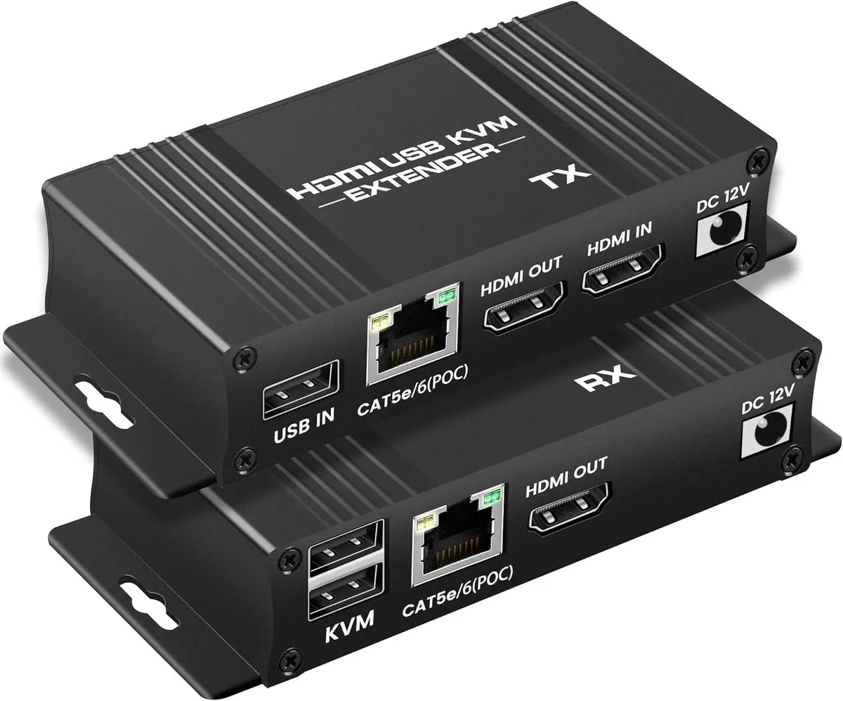 Hitoor Hitoor 164FT 50M HDMI KVM USB Extender Over Cat 5e/6/7 Cable — product photo
