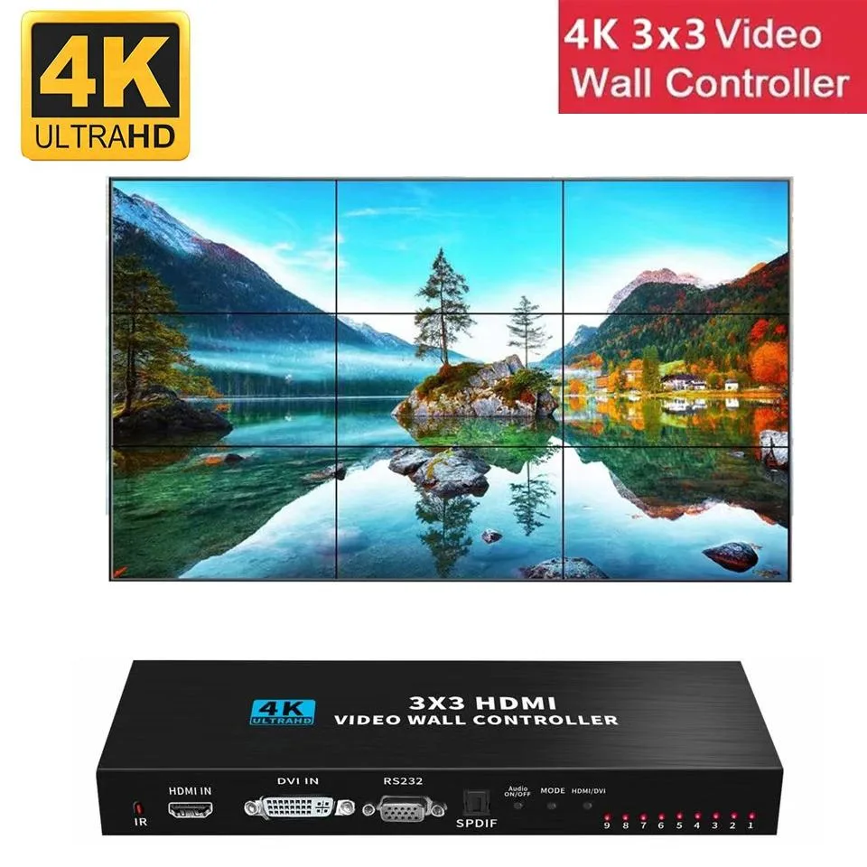 ESTONE ESTONE OZJP2 3x3 Video Wall Controller 9 HDMI Out 1080P60 4K30 In — product photo