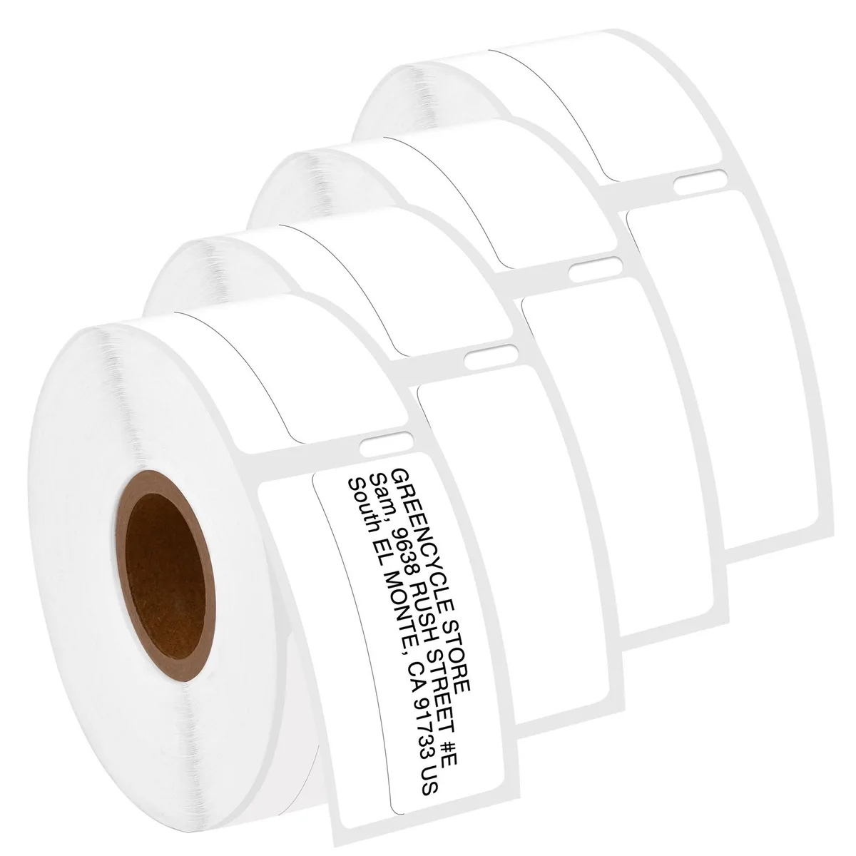 GREENCYCLE GREENCYCLE DM-30330 White Direct Thermal Labels 3/4" x 2" 500 per Roll 4 Rolls — product photo