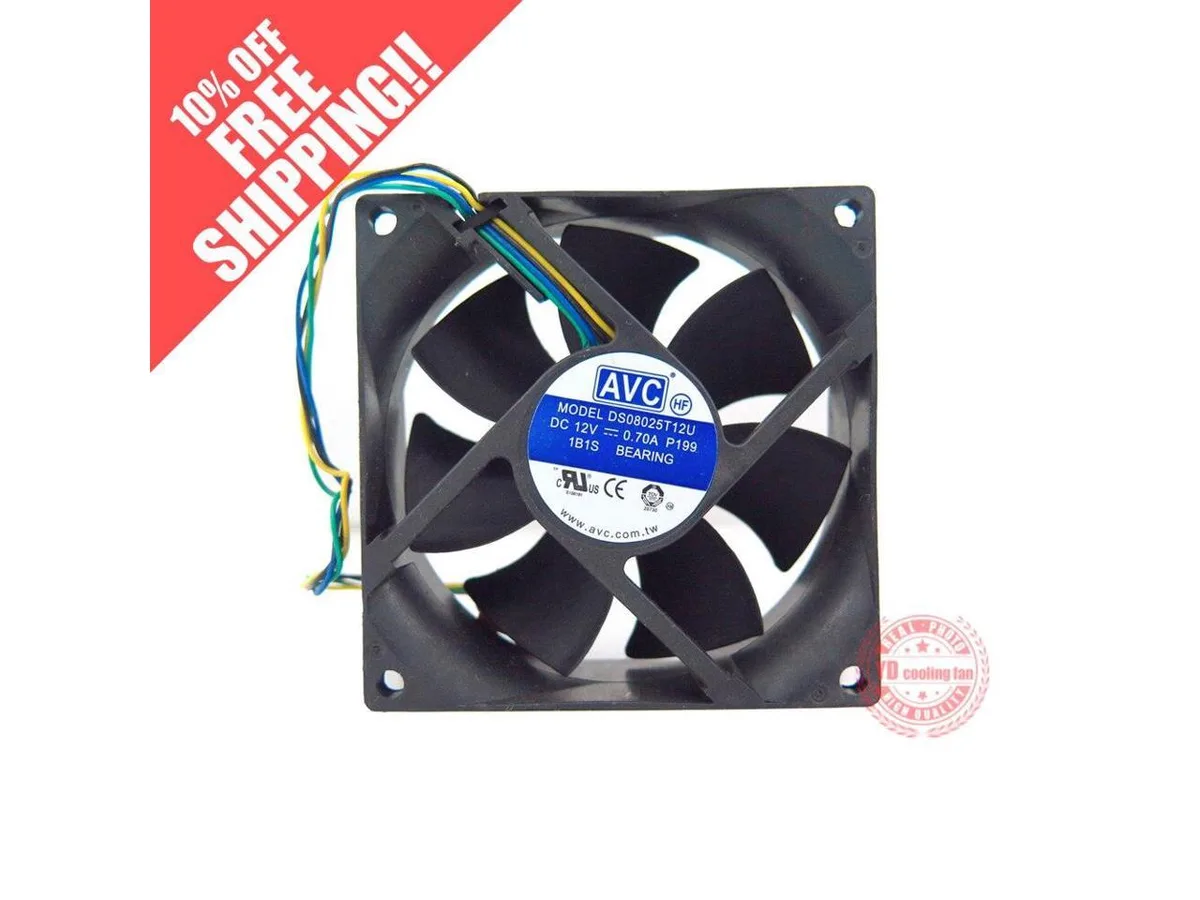 Fans Fans DS08025T12U 12V .7A 8025 4 lines PWM case fan — product photo