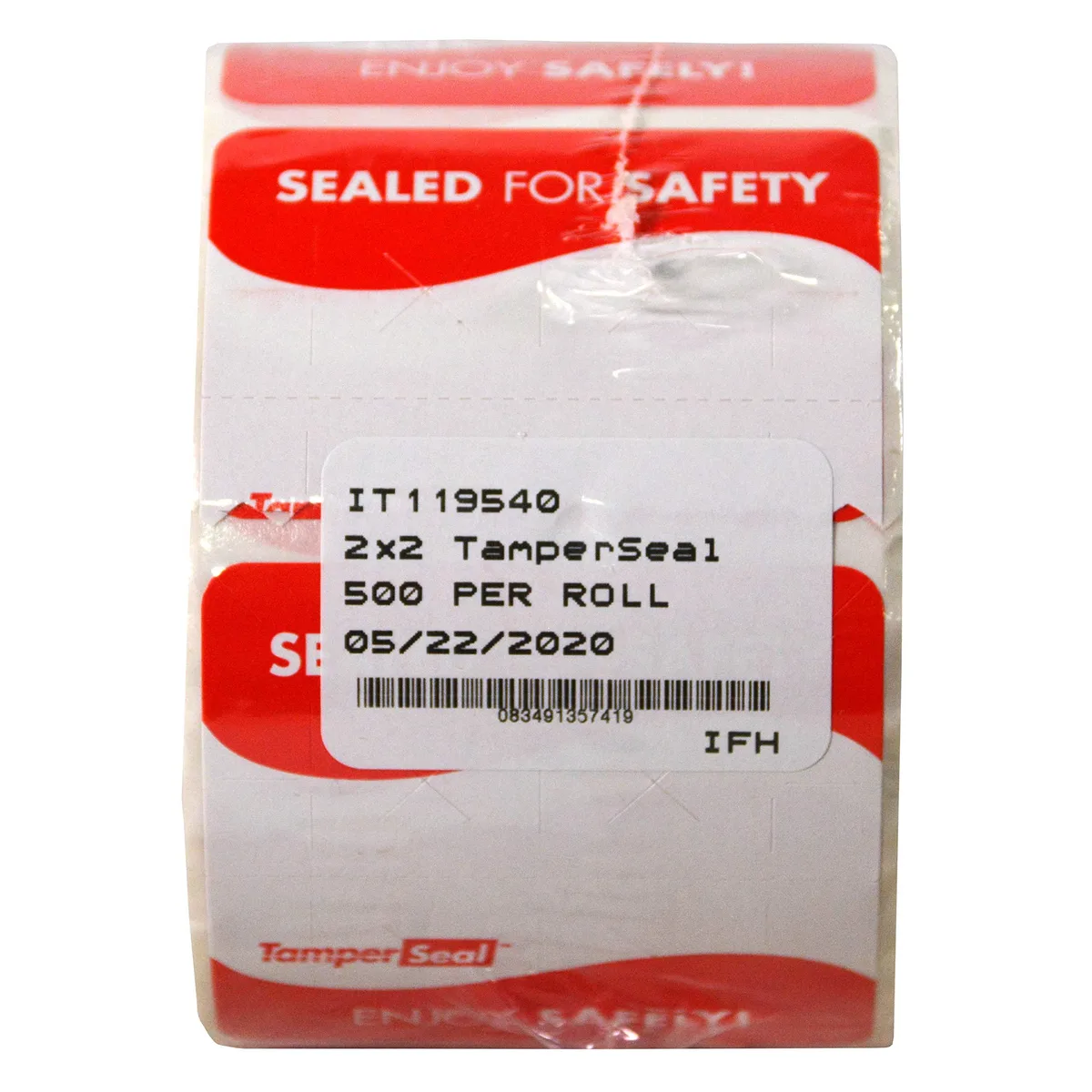  DayMark IT119540 TamperSeal Tamper-Evident Label 2" x 2" Roll of 500 — product photo