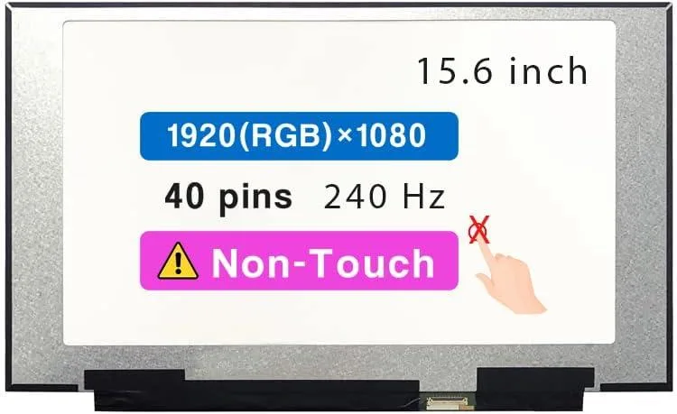 NUOLAISUN NUOLAISUN 15.6" 1920x1080 240Hz 40-pin laptop screen LQ156M1JW03 LQ156M1JW09 — product photo