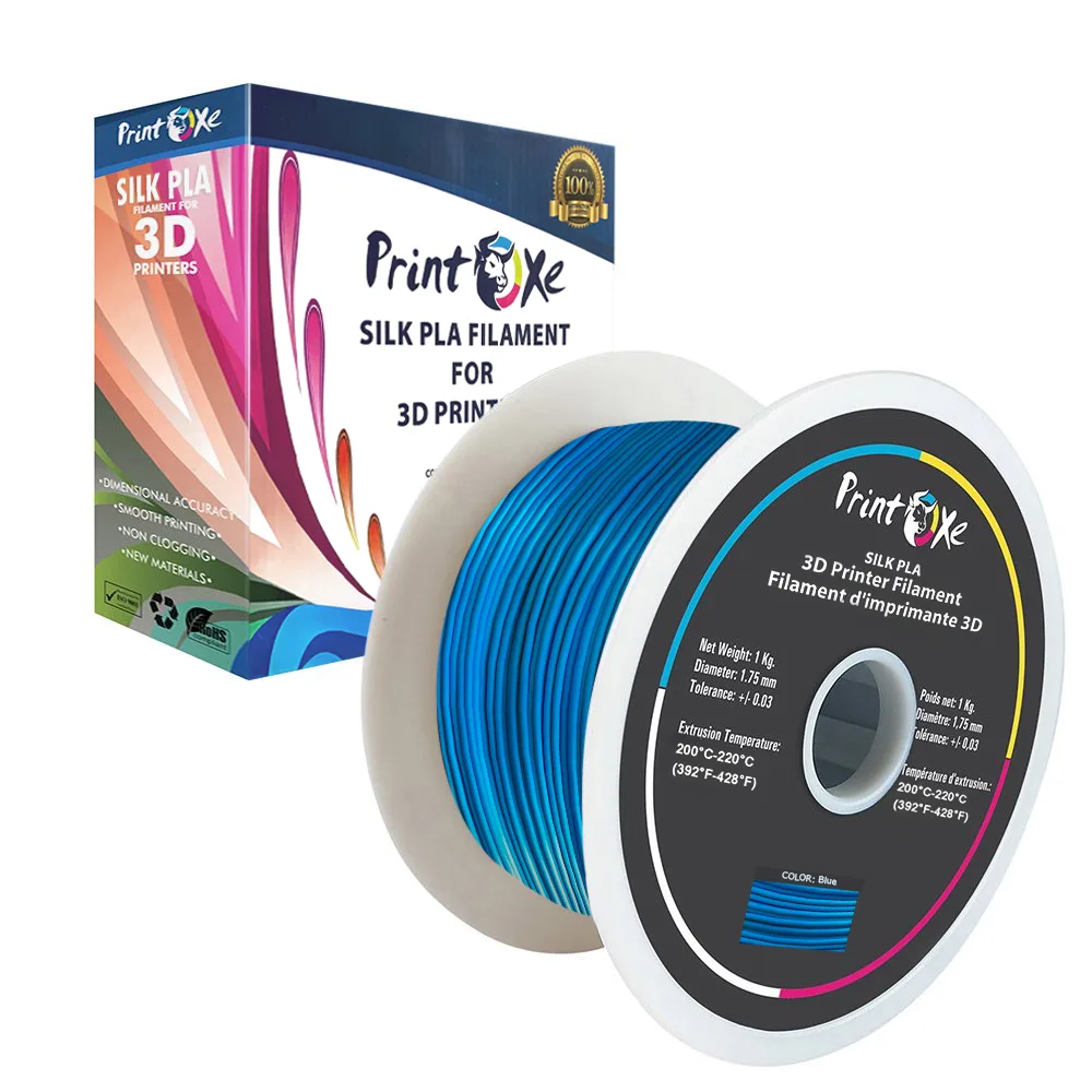 PrintOxe PrintOxe PLA like SILK Blue Filament 1.75 mm 1 Kg — product photo