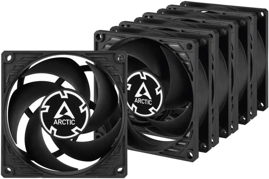 ARCTIC ARCTIC P8 5 Pack 80 mm Case Fan 3000 RPM Black — product photo