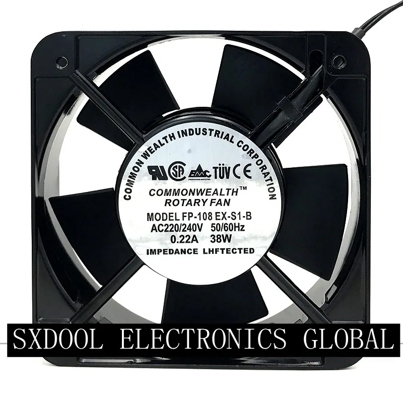 SXDOOL SXDOOL FP-108 150mm AC 220/240V 38W Ball Bearing Case Fan — product photo