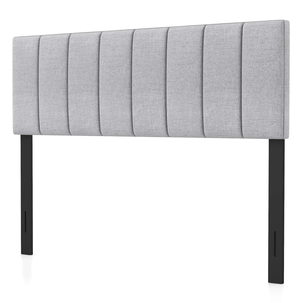 SlickBlue SlickBlue Linen Upholstered Headboard Adjustable Width 55"–62" Gray — product photo