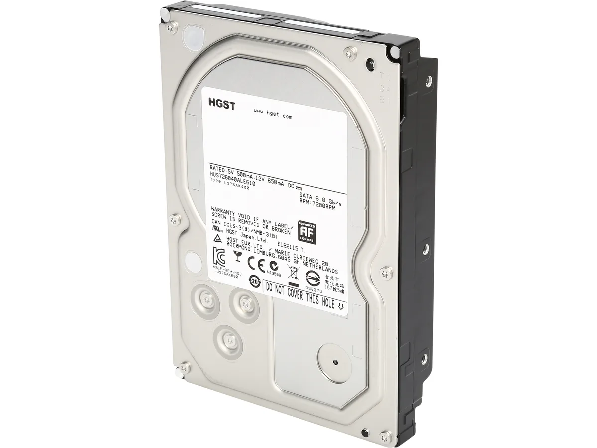 HGST HGST Ultrastar 7K6000 0F23005 4TB 7200 RPM 128MB SATA 6.0Gb/s 3.5" internal hard drive — product photo