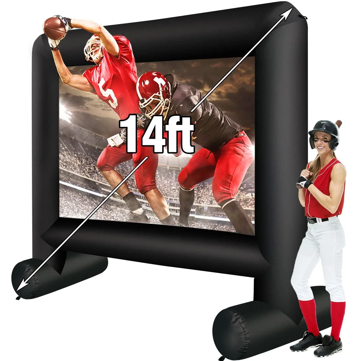  AZXRHWYGS 14 Feet Inflatable Projector Screen with Carry Bag — product photo