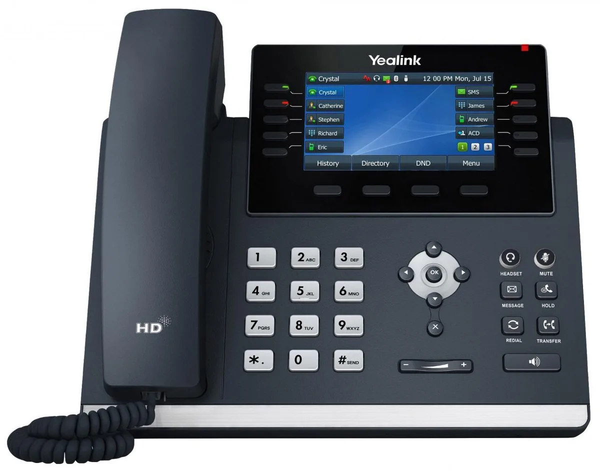 Yealink Network Technology Co., Ltd Yealink Network Technology Co., Ltd SIP-T46U VoIP Phone 4.3" 480x272 16 Accounts Dual Gigabit PoE — 商品写真