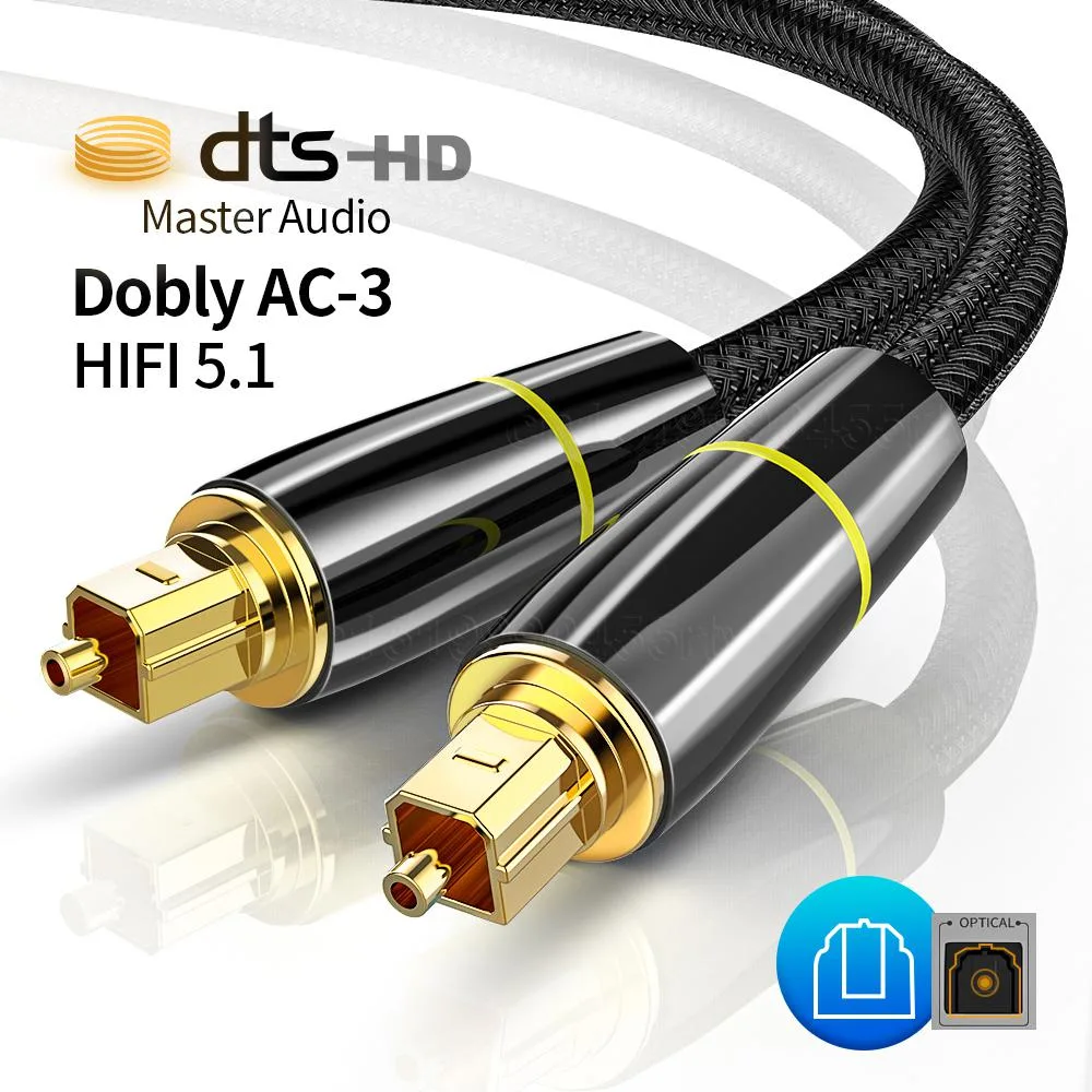 Jansicotek Jansicotek T001A toslink digital optical audio cable 3 ft aluminum shell 24k gold-plated — product photo