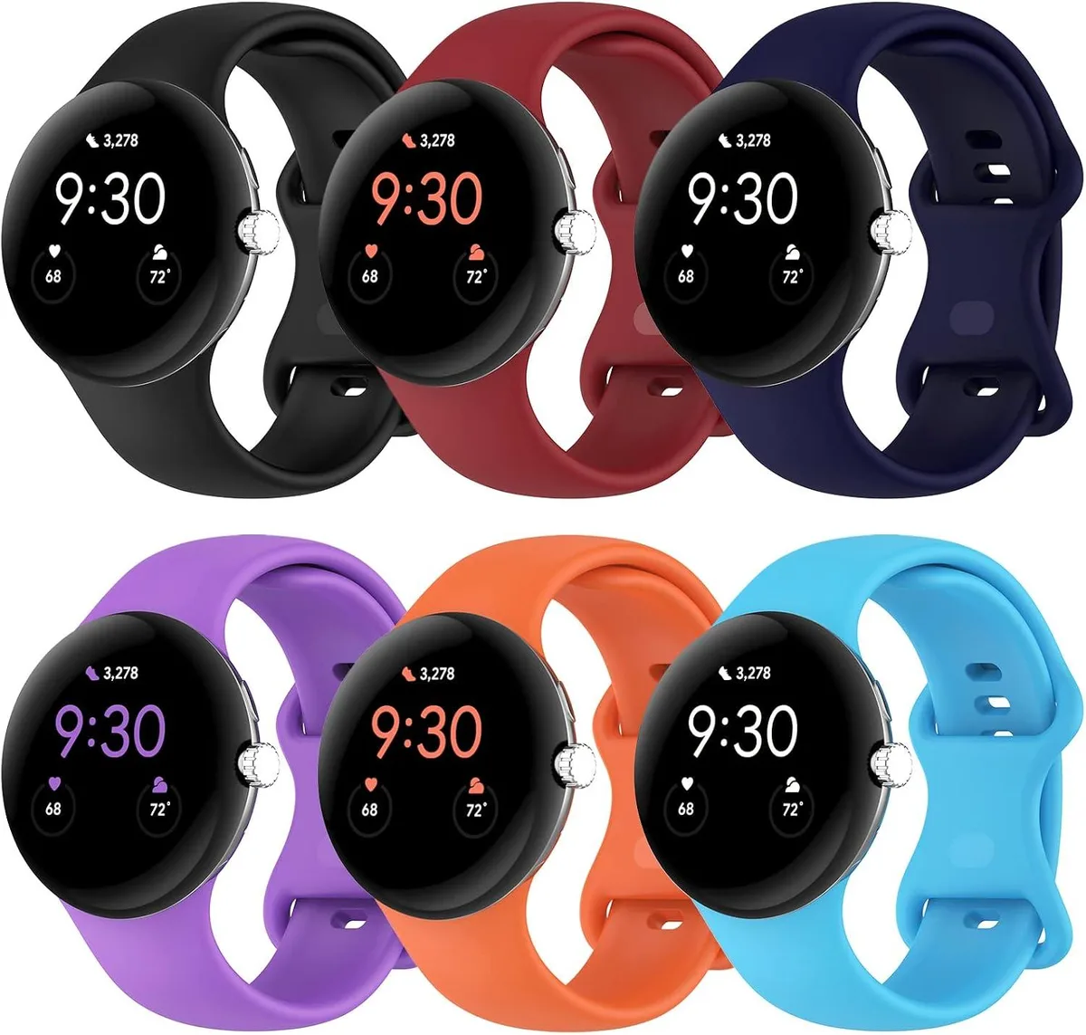 ETEIZU ETEIZU soft silicone sport strap for Google Pixel Watch 41mm — product photo