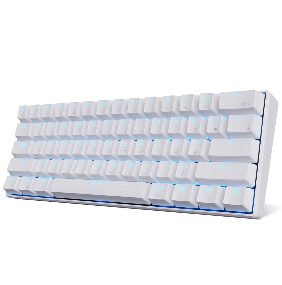 Corn Electronics Corn Electronics RK61 61-Key Mechanical Gaming Keyboard Red Switch White — product photo