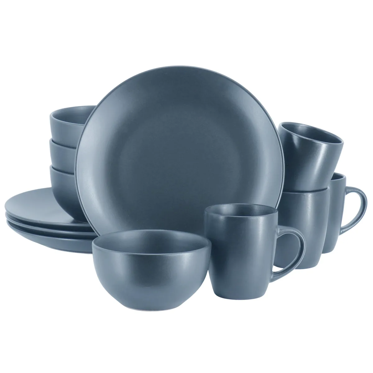 Gibson Home Gibson Home Everyday Plus 12 Piece Stoneware Dinnerware Set Blue — product photo