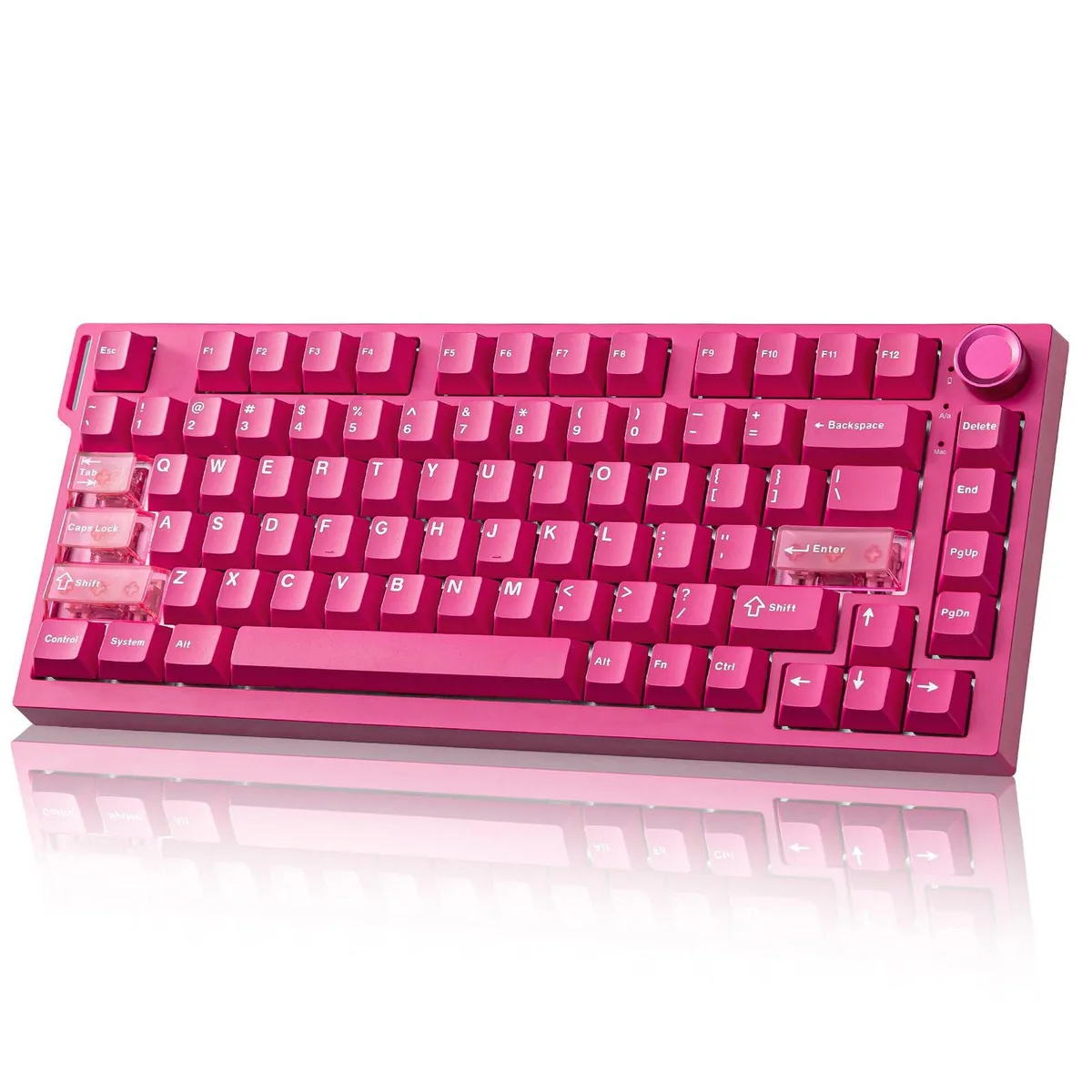  YUNZII RT75PRO 75% 8K Hall Effect Keyboard Pink Red Switch — product photo