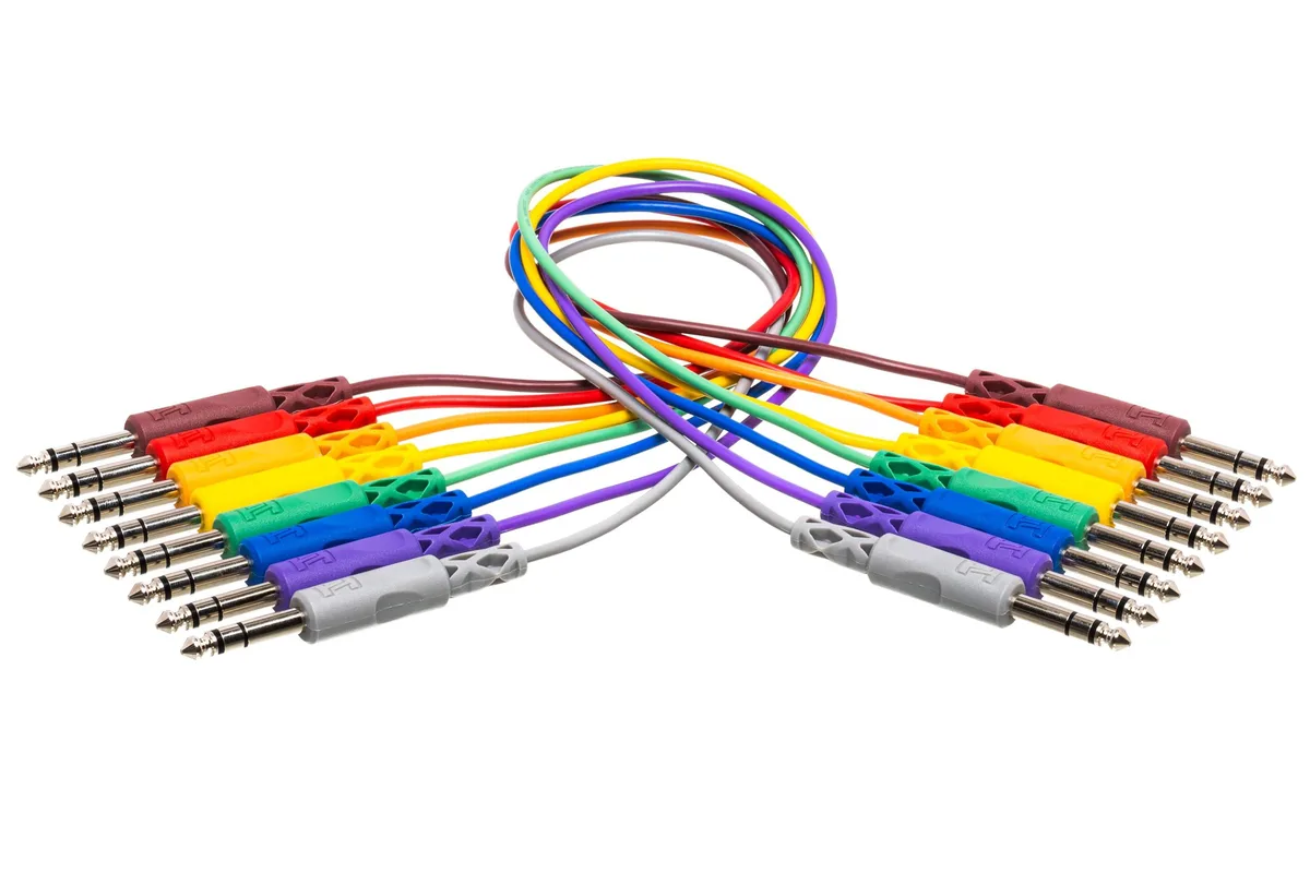 Hosa CSS-890 1/4" TRS Male to Male Patch Cable 8-Pack 3ft — product photo