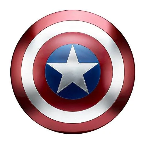 Red white and blue 24 inch Captain America shield with adjustable straps