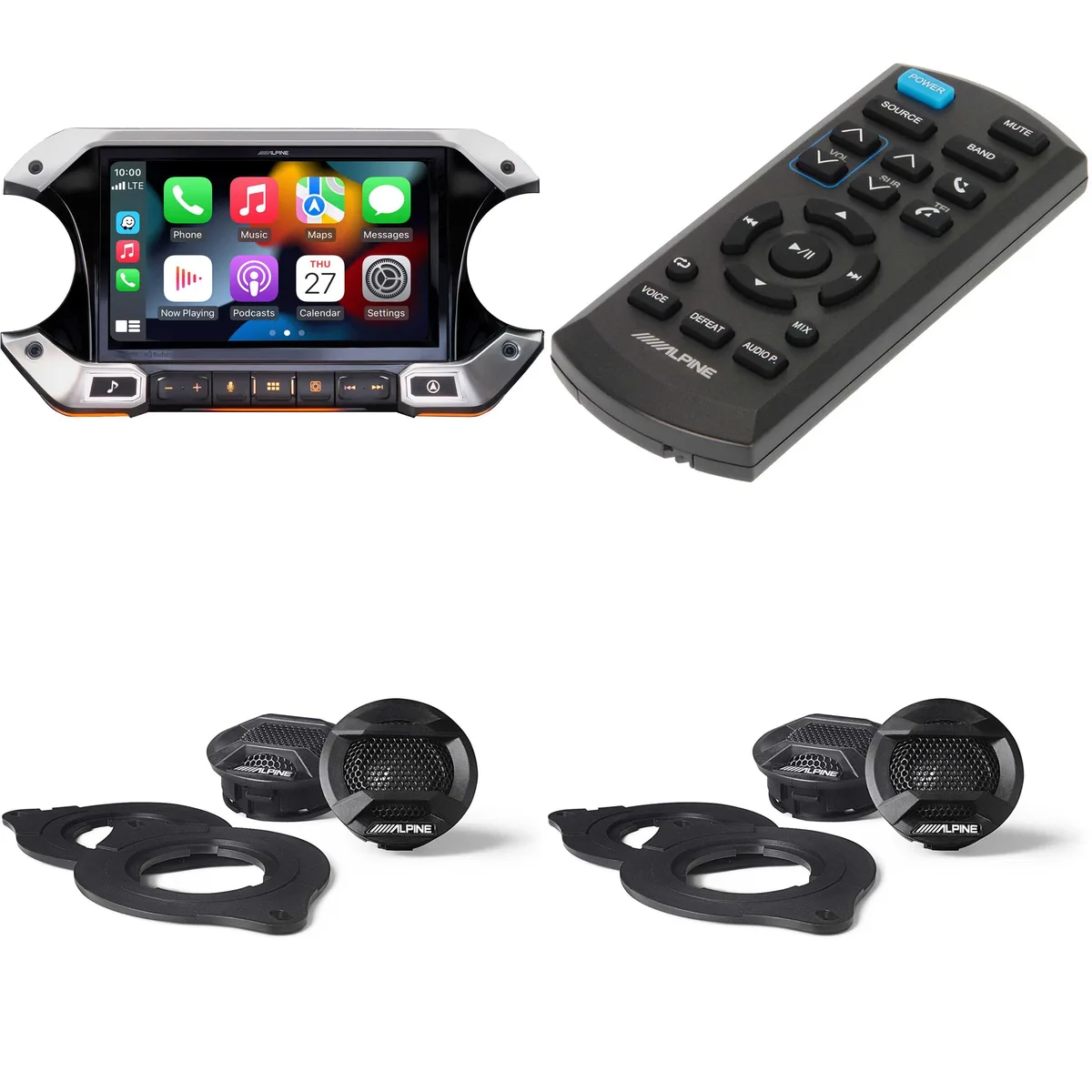 Alpine Alpine i509-WRA-JL 9-Inch Multimedia Receiver Bundle with SPV-10TW-WRA Tweeters and RUE-4360 Remote — product photo