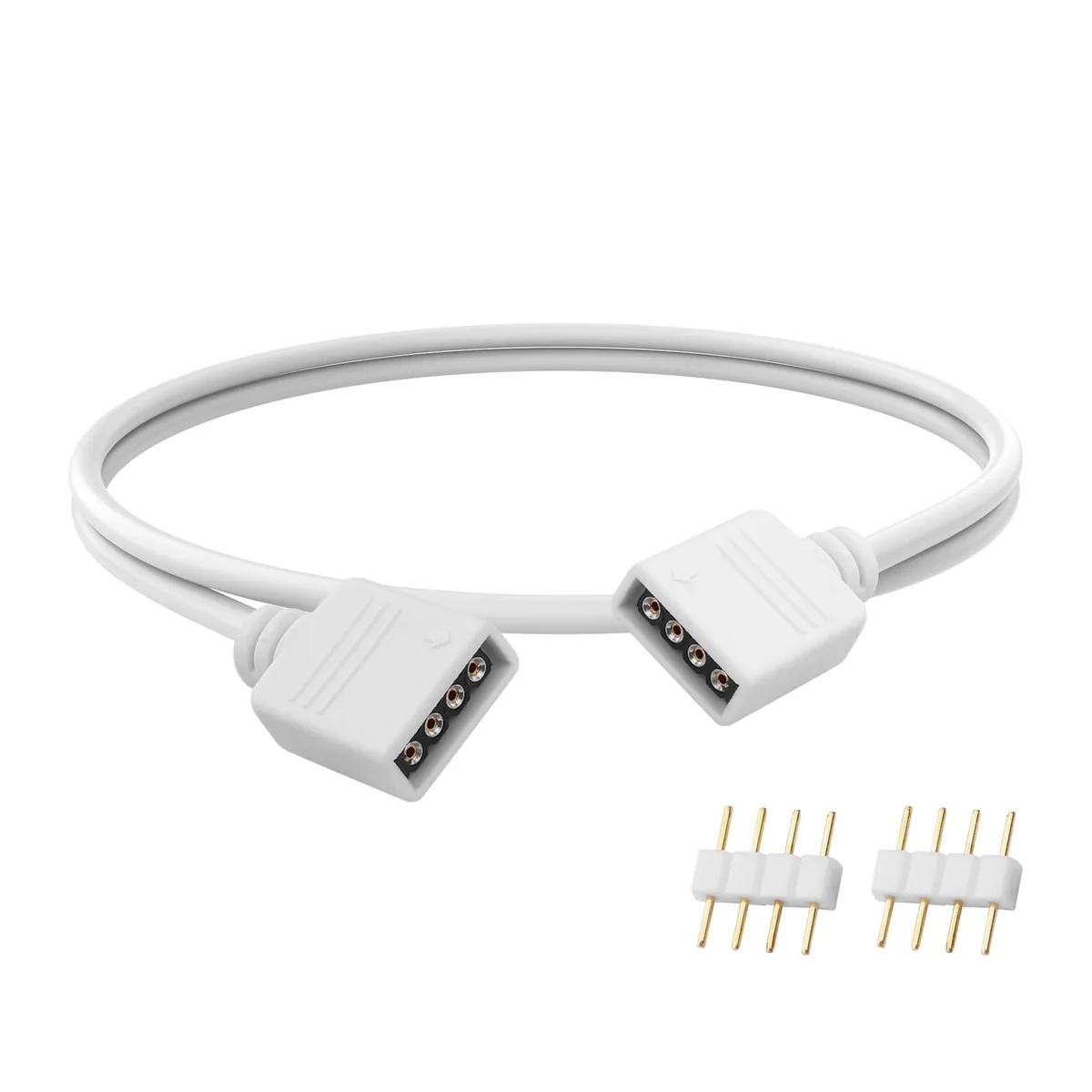 YAODHAOD 5V 3-pin ARGB Extension Cable 30cm White — product photo