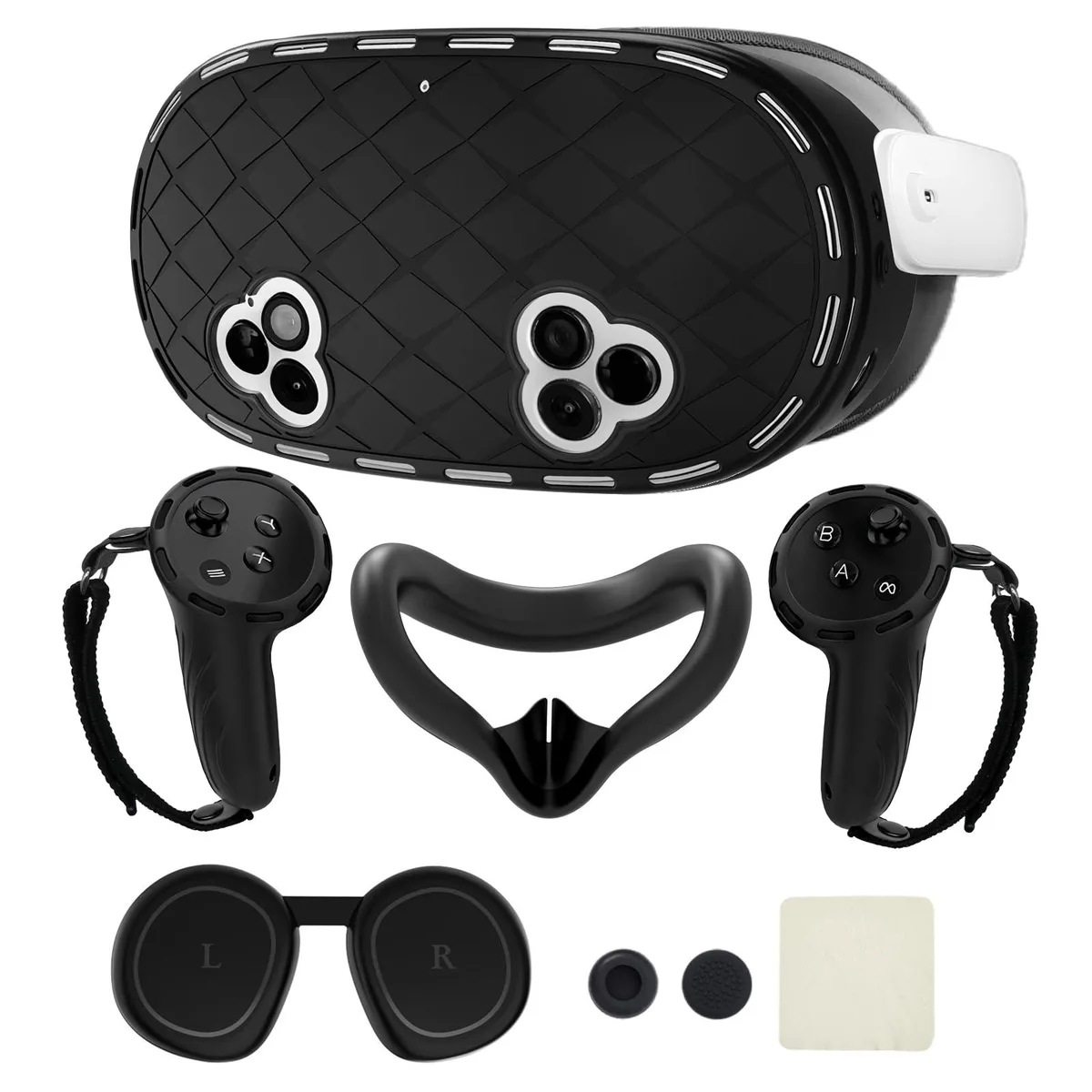  Juylay 10-in-1 Silicone Cover Set for Meta Quest 3S, Black — product photo
