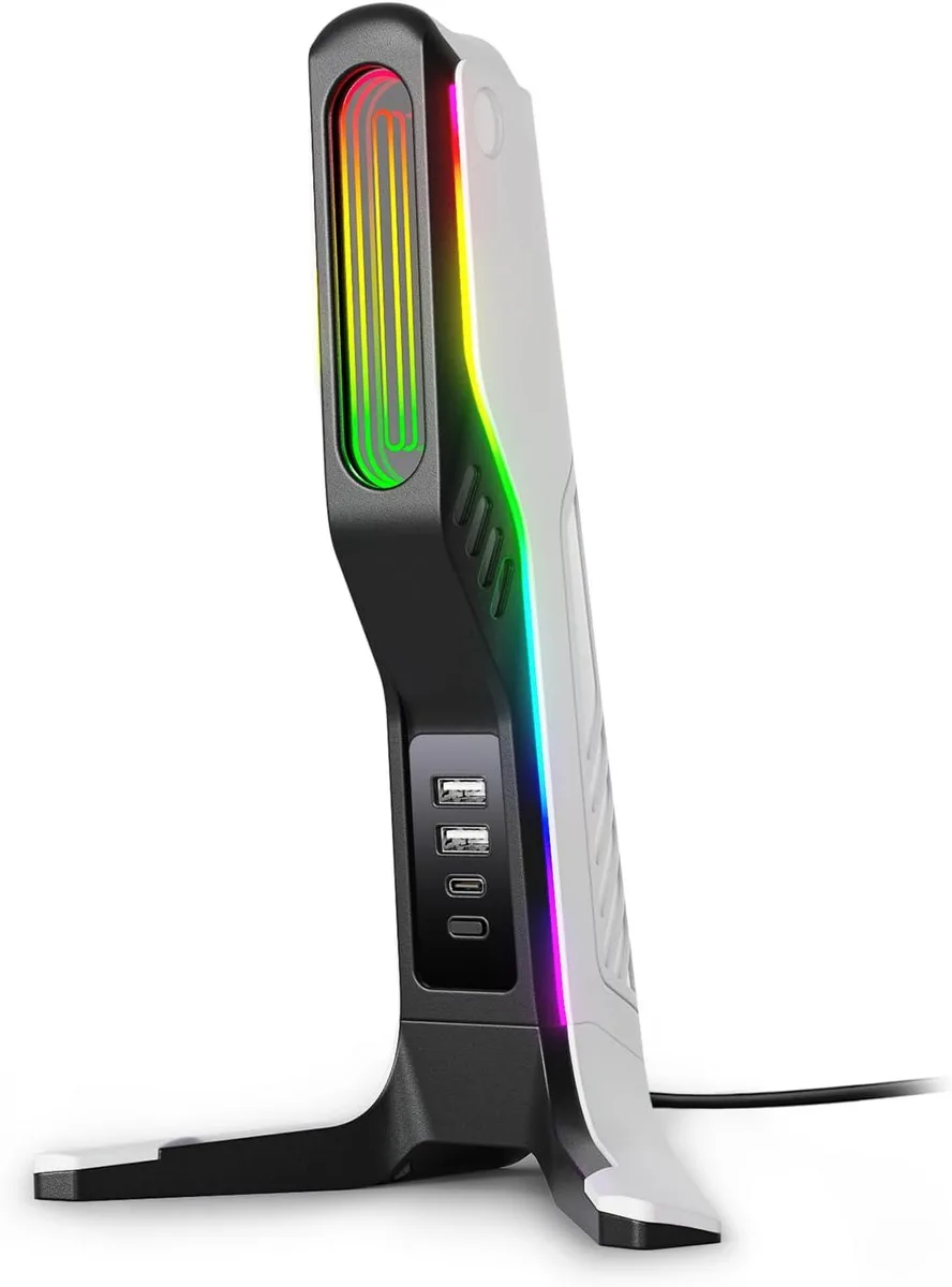 BFKK BFKK RGB Headset Stand 2 USB-A 1 USB-C 10 in — product photo