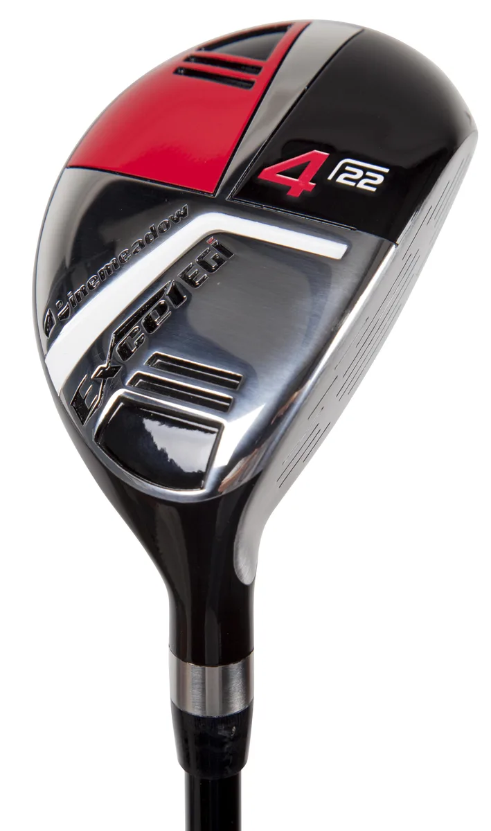 Left-handed hybrid golf club, stainless steel head, graphite shaft