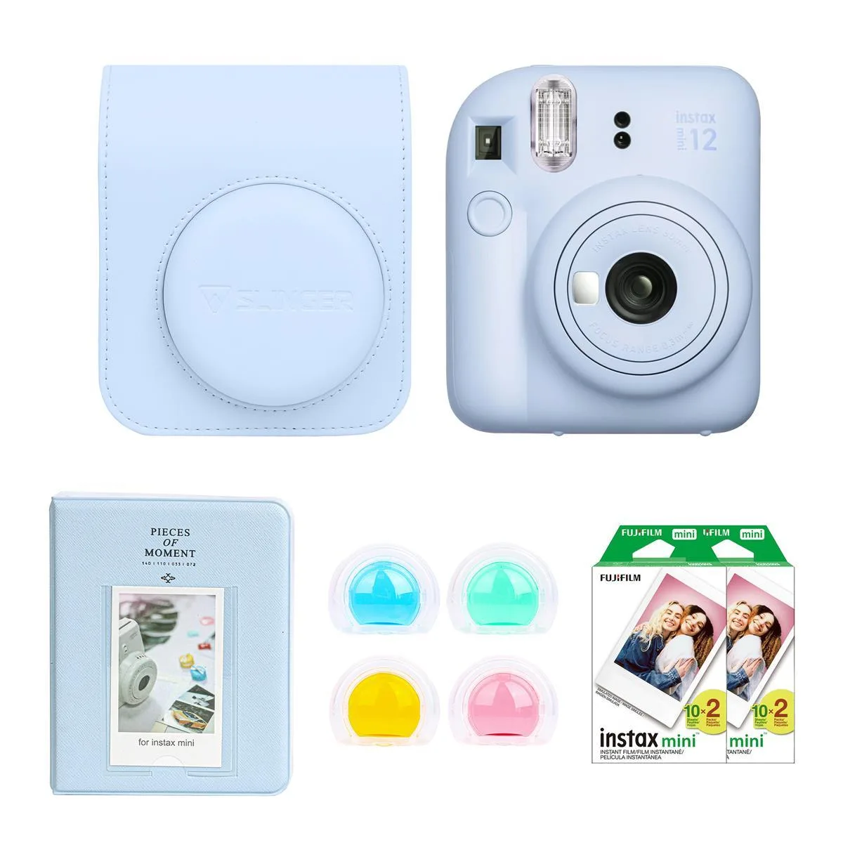 FUJIFILM FUJIFILM Instax Mini 12 Instant Camera Pastel Blue with Accessory Kit and 2x Film — product photo