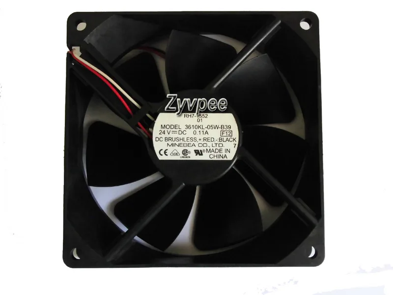 Zyvpee Zyvpee 3610KL-05W-B39 92x25mm 24V 0.11A 3-Pin Ball Bearing Case Fan — product photo