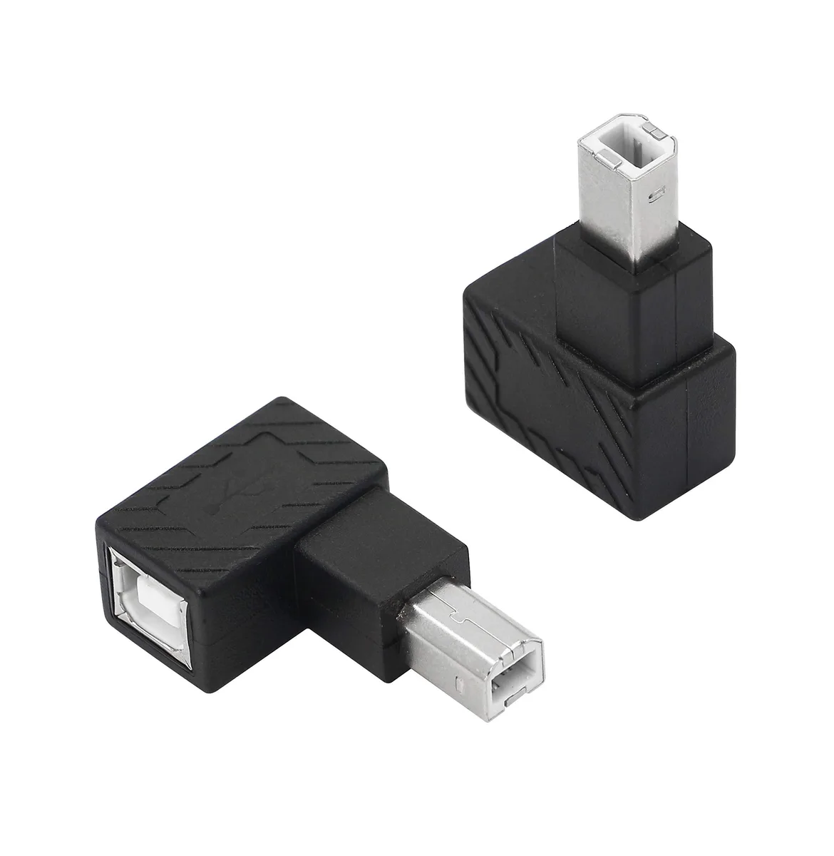Vszerda Vszerda USB 2.0 Type-B Male to Female Adapter 2 Pack 90 Degree — product photo