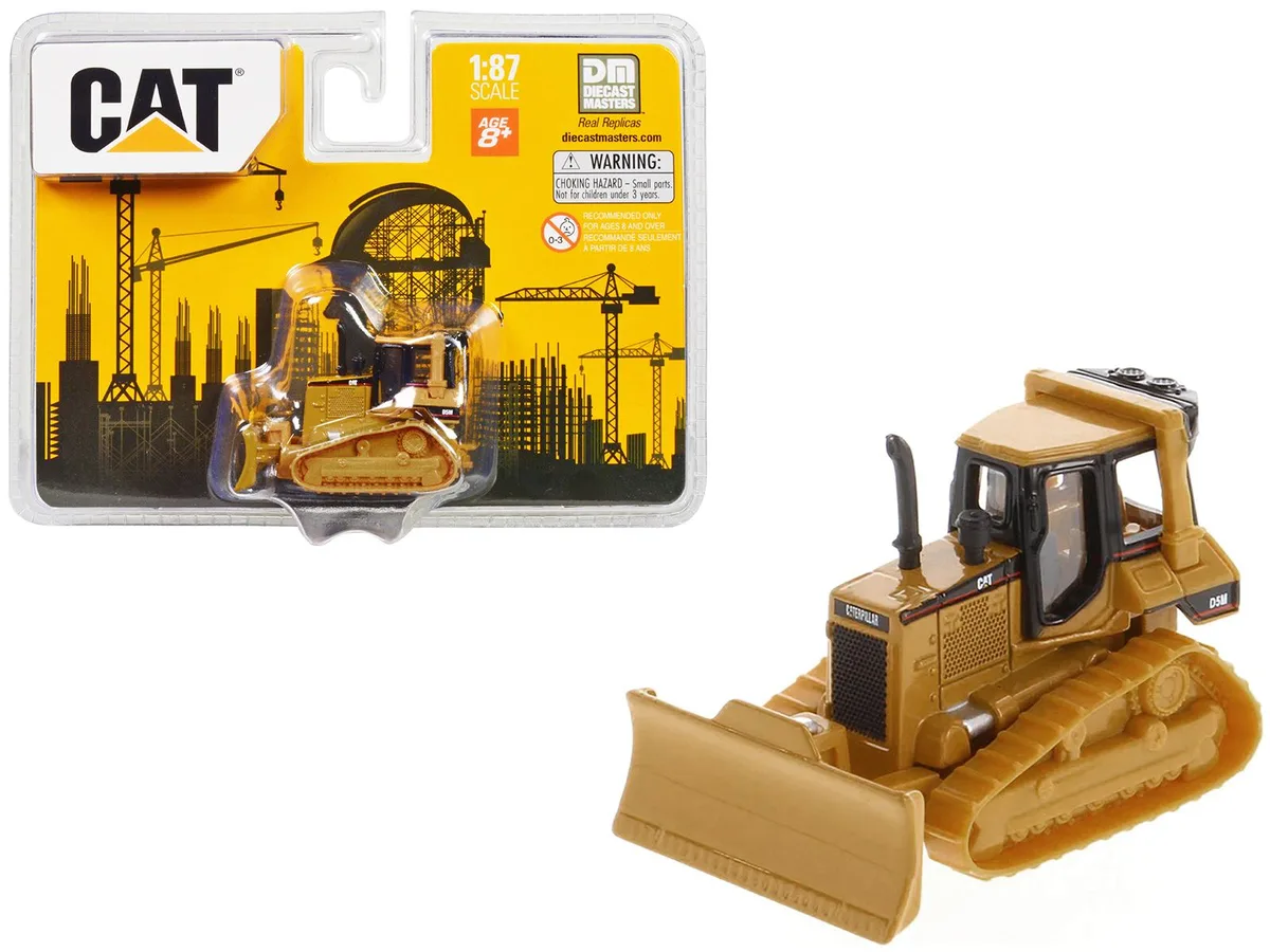DieCast Masters DieCast Masters CAT D5M Track-Type Tractor Yellow 1/87 hobby collectible — product photo