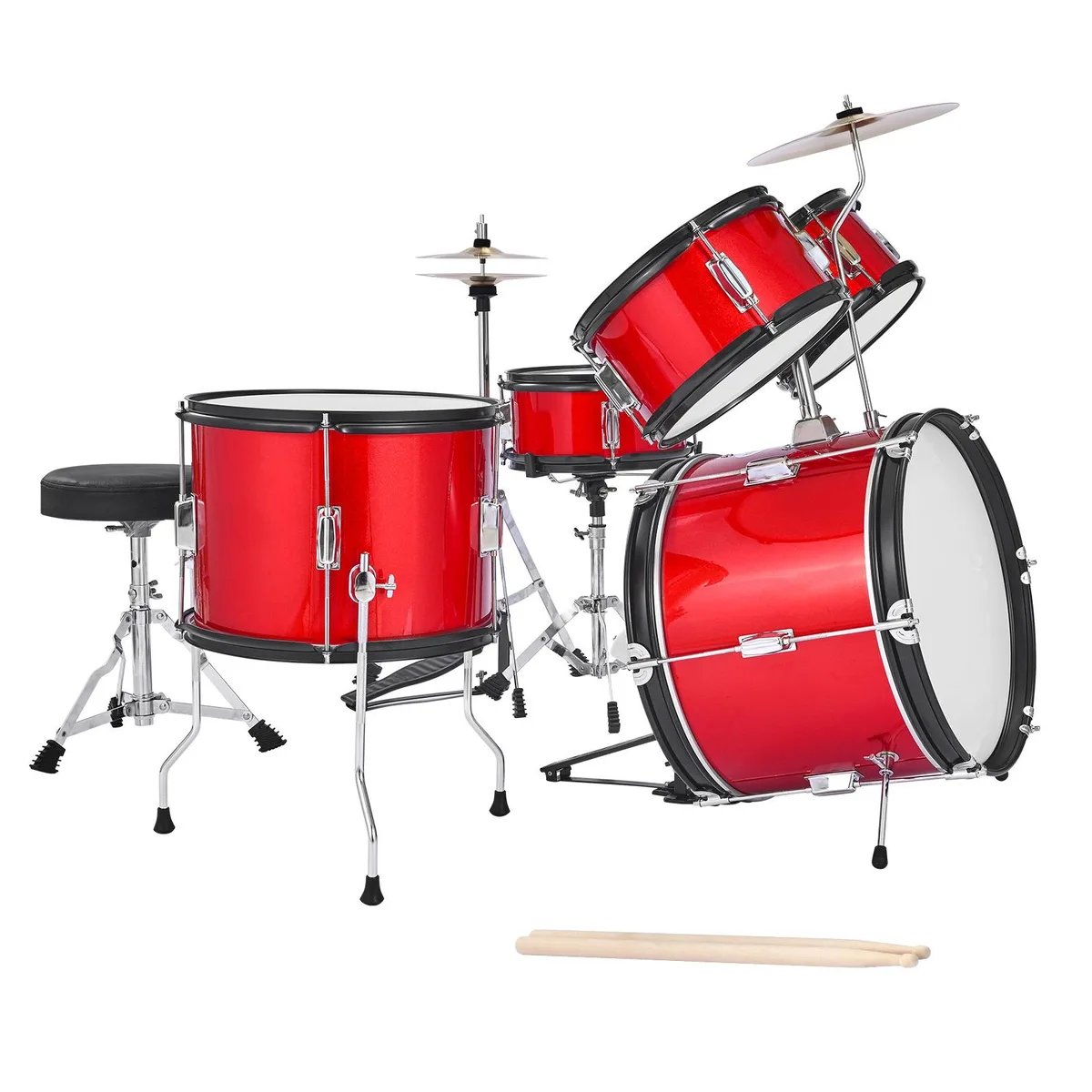 VEVOR VEVOR 5-Piece 16 in Junior Drum Set Red — product photo