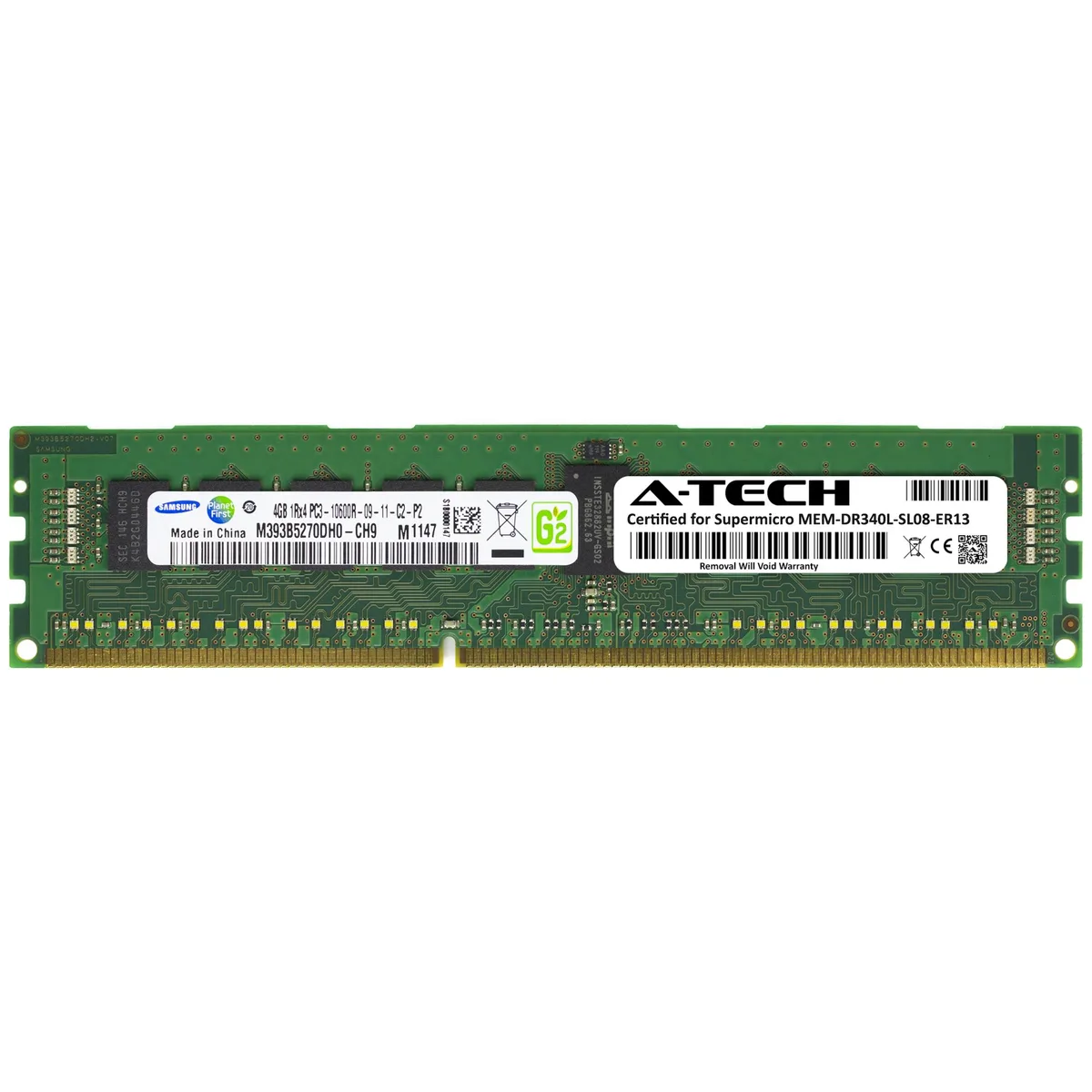 A-Tech A-Tech Supermicro Certified 4GB DDR3 1333MHz ECC Registered RDIMM 240-Pin Server RAM — product photo