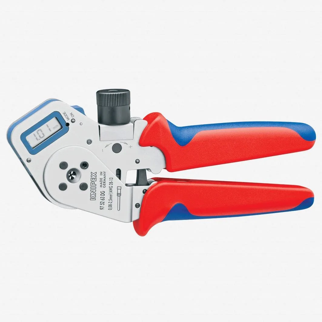 Knipex digital crimping pliers steel grey handles 7 3/4 in