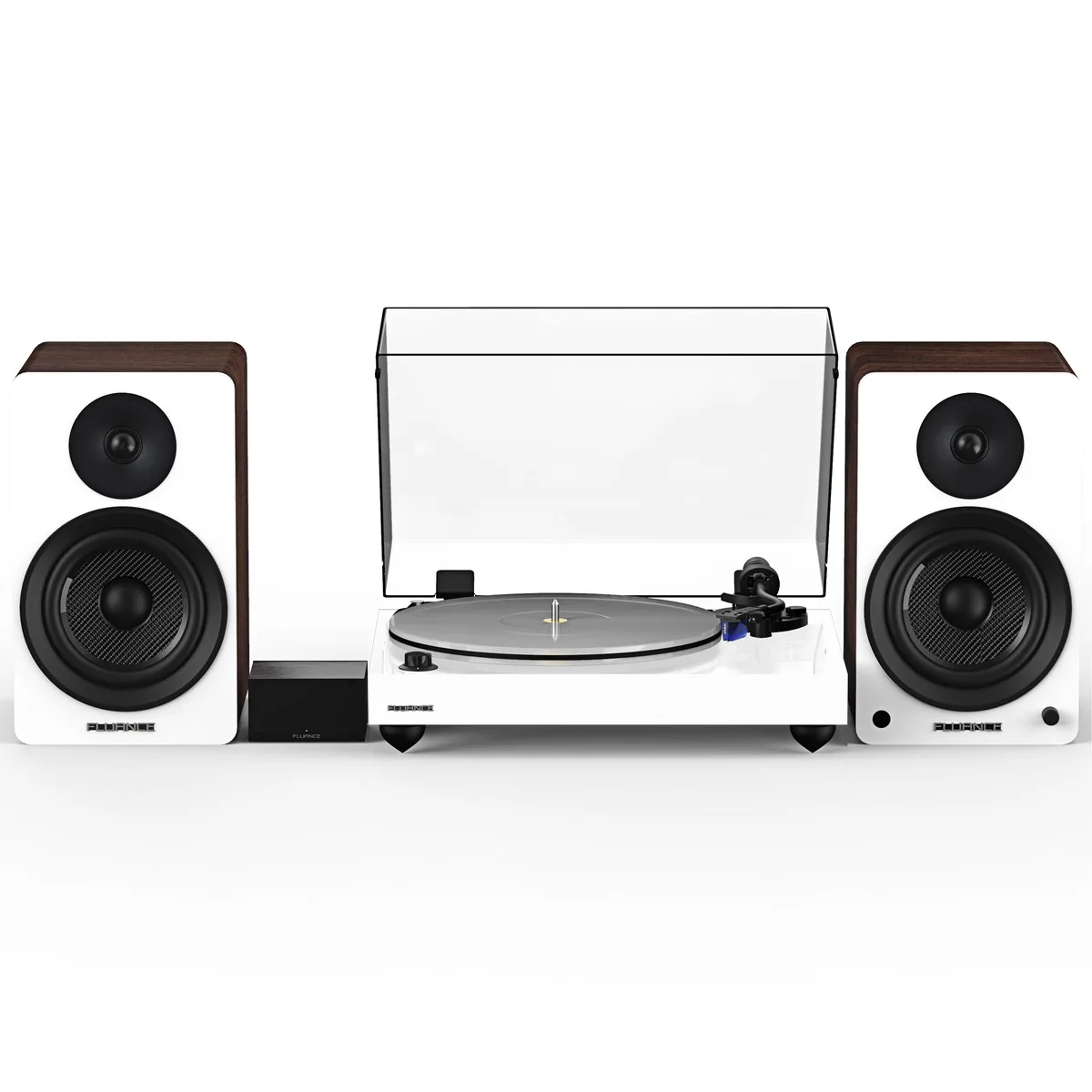 Fluance Fluance Reference RT85 Turntable System White 120W 6.5" Speakers Ortofon 2M Blue — product photo
