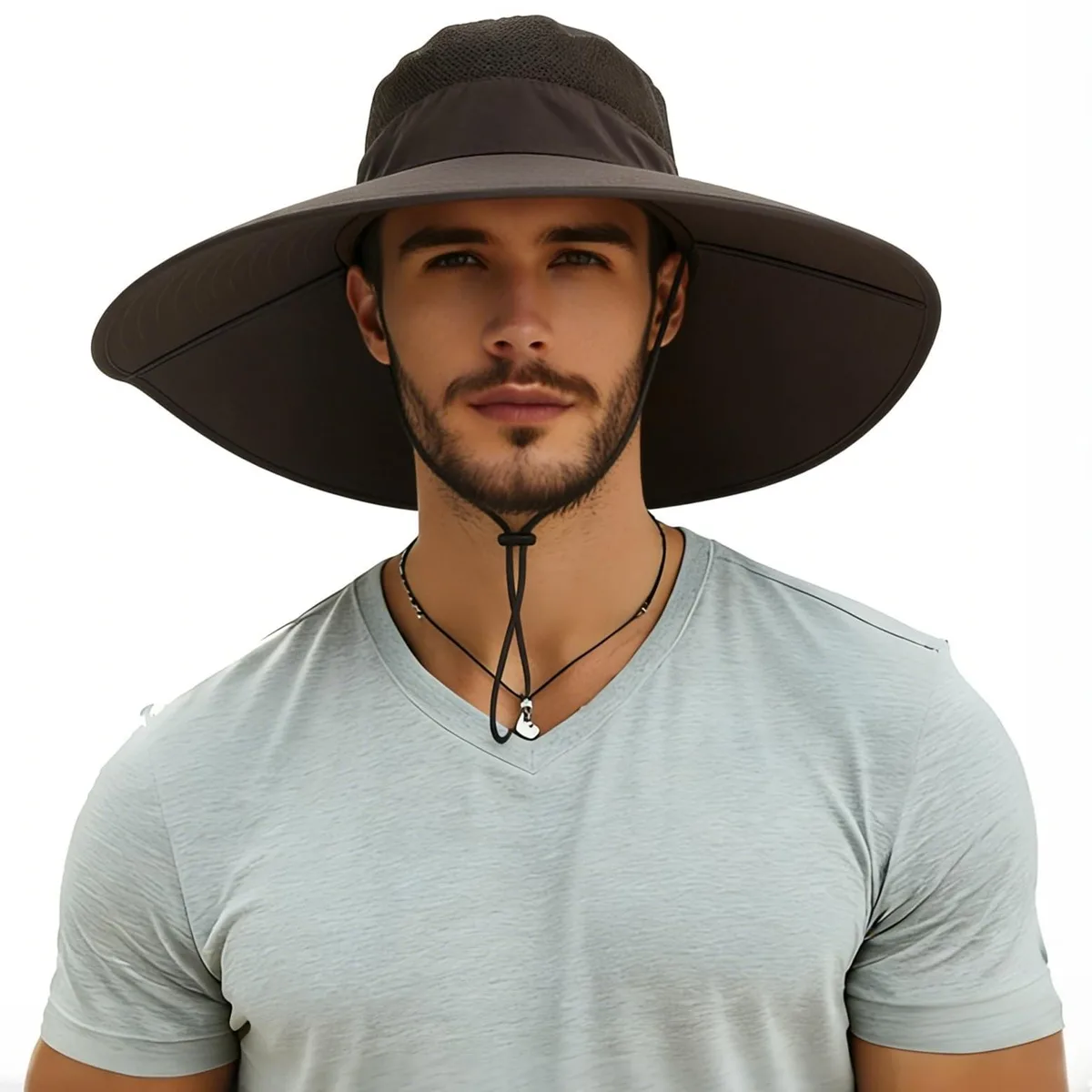  43528-60109 Wide Brim Sun Hat UPF 50+ 5.5" Brim Dark Grey — product photo